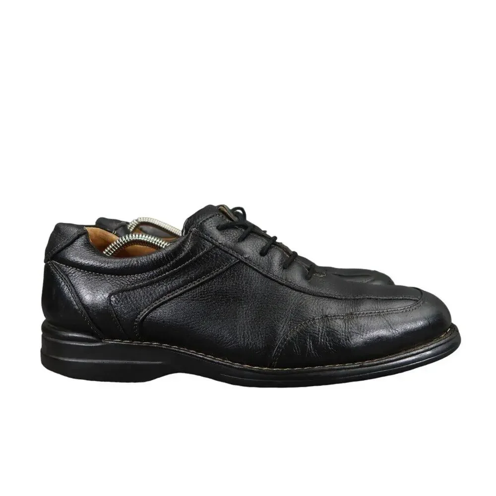 Johnston & Murphy Shoes Men 10 Oxford Leather Shuler Athletic Black Comfort Work